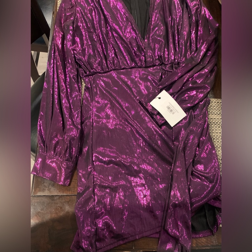 Purple metallic dress